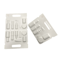 Contenitore di bagassa biodegradabile in carta a conchiglia per imballaggio in scatola di cosmetici per canna da zucchero confezione riciclabile in cartone