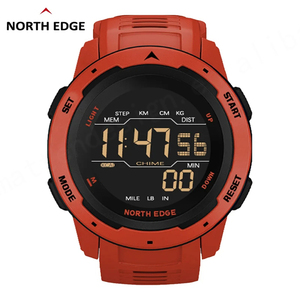 NORTH EDGE MARS Montre intelligente de sport de luxe pour homme, best-seller, en alliage, double fuseau horaire, podomètre, réveil, cristal en acier inoxydable - Product Image 1