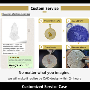 Tùy chỉnh vượt qua testter vvs moissanite kim cương Iced ra tên Thư Mặt dây chuyền 10K vàng 925 Bạc hip hop đồ trang sức người đàn ông - Product Image 3