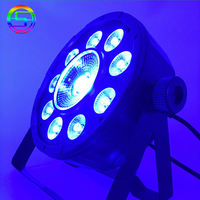 Matériel d'éclairage SC DJ 9 + 1 pièces LED rond Par peut éclairer rvb 3 en 1 9*3W plastique coloré effet stroboscopique lumière de scène avec contrôle DMX