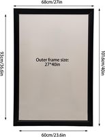 Gdrasuya10 Home Cinéma Cadre mural pour affiche de film à LED 27X40inch Aluminium Advertising Picture Display Light Box Steel