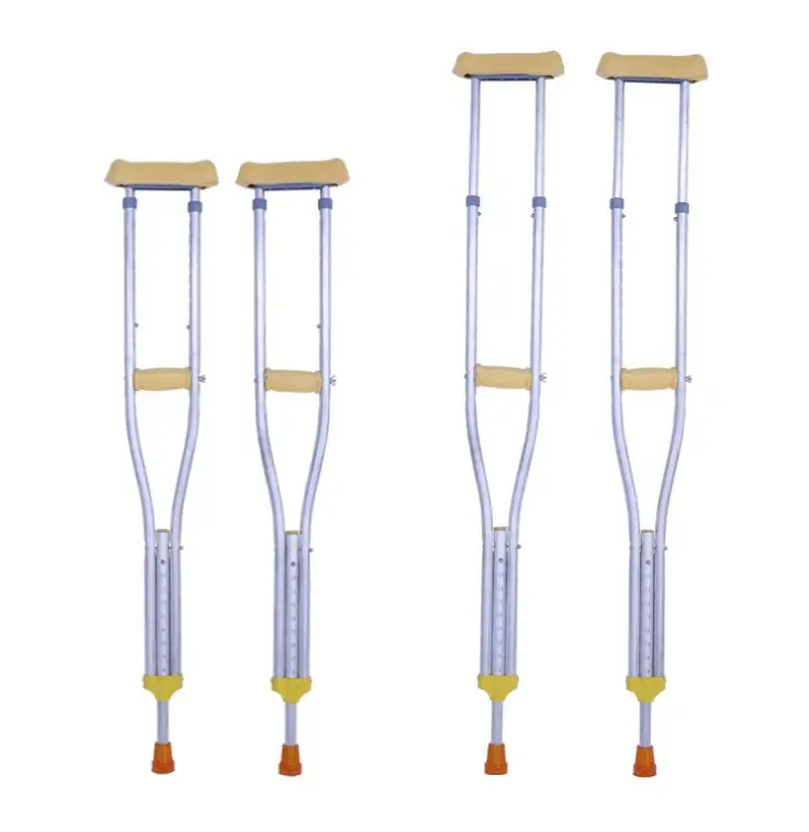 조정 가능한 알루미늄 목발 장애 워킹 지팡이 겨드랑이 워킹 스틱 의료 스테인레스 스틸 겨드랑이 목발