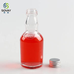 High Quality Clear Mini <strong>5cl</strong> 50ml Spirits Vodka Gin Rum Brandy Vodka Whisky Tequila Glass <strong>Bottle</strong> for Liquor with Aluminum Cap - Product Image 5
