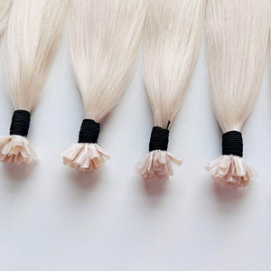 Estensioni per <span class=keywords><strong>Capelli</strong></span> Umani Vergini Europei 100% Naturali, Pre-bonded con Cheratina, Punta a U e Punta a K Micro, Colore 613 - Product Image 1