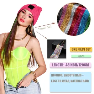 Kit de Tinsel Brillante para el Cabello de 48 Pulgadas, Arcoíris, para Mujeres, Extensiones de Cabello con Brillo Colorido, Accesorios para el Cabello - Product Image 4