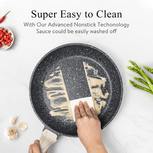 Bộ nồi chảo nhà bếp bằng nhôm đúc phủ <span class=keywords><strong>ceramic</strong></span> chống dính màu đen bán buôn, bộ dụng cụ nấu ăn bằng đá granite - Product Image 3