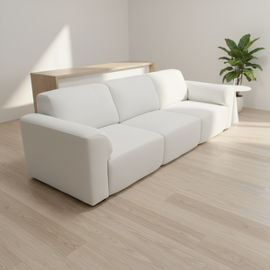 Foshan Modern Living Room Reclinable L Shape Juego de sofá de esquina de cuero genuino Juego de sofá reclinable de 3 plazas - Product Image 3