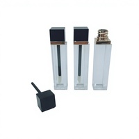 Tube de brillant à lèvres carré transparent personnalisé en gros personnalisé conteneur d'emballage cosmétique tube de brillant à lèvres en plastique vide