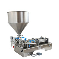 Machine de remplissage de pâte de sauce d'arachide liquide hautement visqueux de jus de miel de 2 têtes pneumatiques horizontales
