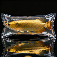 Sac en plastique transparent gonflable thermoscellable portable en stock pour le transport et l'expédition de poissons vivants et de fruits de mer