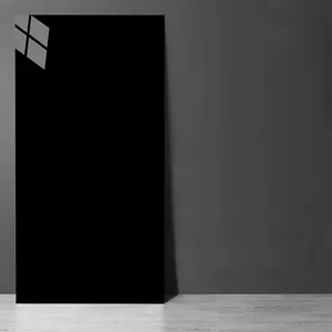 순수한 검은 세라믹 타일 600*1200 광택 표면 슈퍼 블랙 도자기 타일 디자인 바닥 및 야외 타일