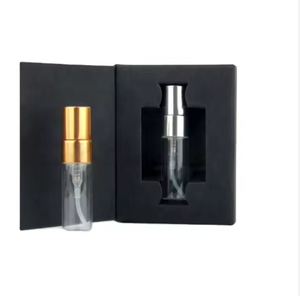 Clear Glass <b>Spray</b> <b>Bottle</b> 3Ml 5Ml 10Ml Mini Tester Vial With Gold Cap For <b>Perfume</b> Sample In Black Box Packaging - Product Image 4