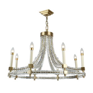 Lámpara Colgante Moderna de Lujo para Decoración del Hogar, Sala de Estar, Dormitorio, Estilo Americano, Cristal Cúbico, Redonda, Plana, para Villa - Product Image 2