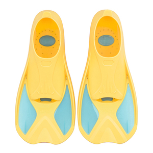 Aloma Kids Full Foot Pocket Flippers Venta al por mayor Short Blade TPR Aletas de entrenamiento de natación con silicona Buceo Hecho de goma - Product Image 1