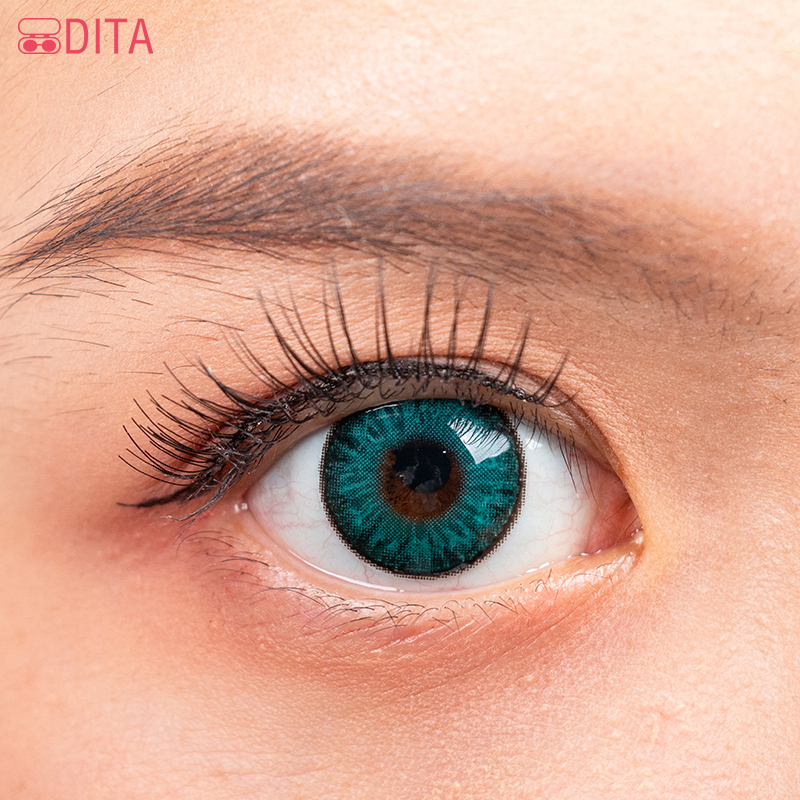 Custom Printed Turquoise Circle Lenses 14
