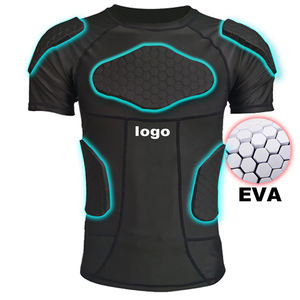 Ensemble de protection logo personnalisé EVA football américain <span class=keywords><strong>NFL</strong></span>, t-<span class=keywords><strong>shirt</strong></span> et short de protection de compression rembourré - Product Image 4