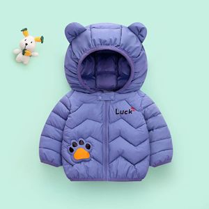 Otoño <span class=keywords><strong>Invierno</strong></span> lindo bebé con capucha abrigo <span class=keywords><strong>de</strong></span> algodón niños <span class=keywords><strong>niñas</strong></span> prendas <span class=keywords><strong>de</strong></span> vestir exteriores diseño <span class=keywords><strong>de</strong></span> dibujos animados cierre <span class=keywords><strong>de</strong></span> cremallera cálido Casual niños <span class=keywords><strong>chaquetas</strong></span> nuevo - Product Image 1