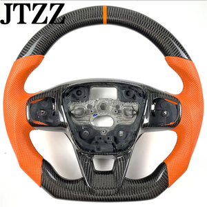 Volant en fibre de carbone forgé personnalisé en cuir pour <span class=keywords><strong>Ford</strong></span> <span class=keywords><strong>Focus</strong></span> MK4 Puma MK8 MK3 ST <span class=keywords><strong>RS</strong></span> 2019 2020 2021 2022 <span class=keywords><strong>2023</strong></span> 2024 - Product Image 1