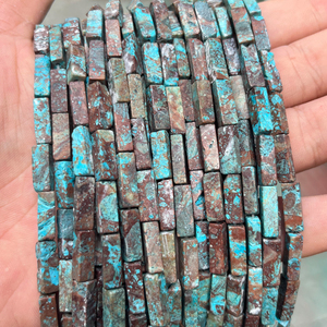 <span class=keywords><strong>Jaspe</strong></span> azul Calsilica para fabricación <span class=keywords><strong>de</strong></span> joyas, 4x13mm, pulido mejorado, cuadrado, piedras sueltas - Product Image 2