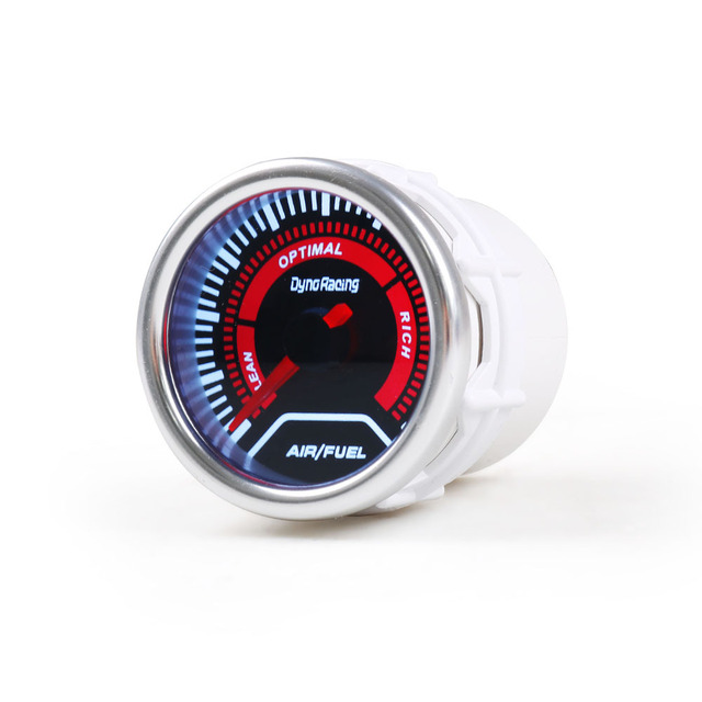 Universal 52mm Racing Car Air-Fuel Ratio Gauge with LCD Display Light Dark Mirror White Light Used Automotive White Light Gauge