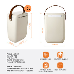 Glacière isotherme portable moderne de 10 L avec poignée pour le camping, la randonnée et le refroidissement des boissons - Product Image 2