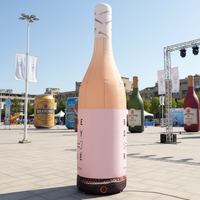 BOYAN Publicité Bouteille de vin gonflable Bouteille de champagne géante personnalisée pour ornement