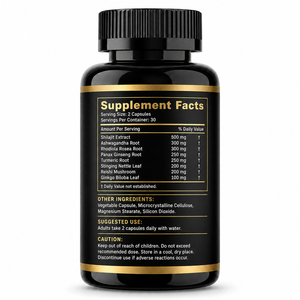 Extrait de résine de Shilajit naturel, capsules d'extraits d'herbes multiples pour le soutien immunitaire des adultes, antioxydant, énergie, 60 capsules/flacon - Product Image 6