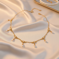 Collier ras du cou en or égyptien antique, imitation perles et filigrane, pour femme, bijoux vintage en stock, vente en gros