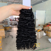 Extensions de cheveux humains non traités 100 % naturels en gros de l'usine de Qingdao, lots d'extensions de cheveux vierges brésiliens 12A sur trame