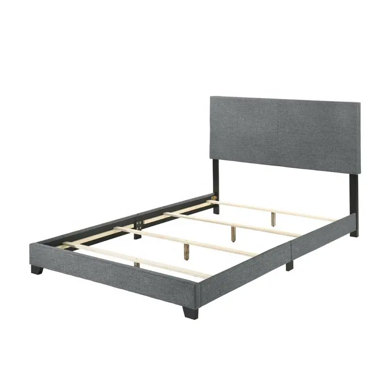 سرير بإطار خشبي صلب بأرخص سعر يُباع بالجملة من المصنع سرير مزدوج بمقاس كامل