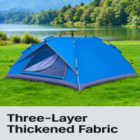 Tente de camping automatique Oxford pour 2 à 4 personnes, quatre saisons, pliable, installation rapide, 1000-1500 mm, imperméable, anti-moustiques, tente de plein air