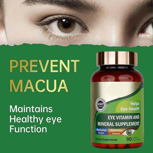 Capsules minérales de lutéine et de zéaxanthine antioxydantes naturelles de qualité supérieure, 90 capsules, supplément vitaminique antioxydant pour les yeux à base de lutéine - Product Image 4