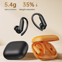 Nouveau casque sans fil universel pour ordinateur et téléphone portable, à fixation auriculaire, longue autonomie, protocole Led6.0, étanche IPX4, tactile LED