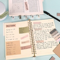 Notes autocollantes transparentes en caoutchouc, sensibles à la pression, pour livres, cahiers et bureaux, personnalisables, grand format, vintage, colorées