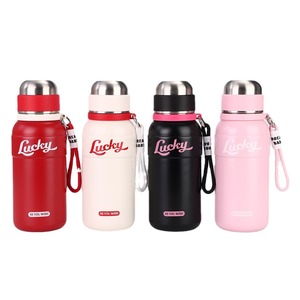 Lucky Insulated Water <b>Bottle</b> 304 Stainless Steel 500Ml Travel Portable With Handle - Product Image 4
