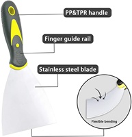 Nouveaux produits technologiques en vente chaude, couteaux à mastic, outil de construction, couteau à mastic à manche en caoutchouc, grattoir avec manche en bois