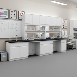 طاولات عمل مختبرية كيميائية من الفولاذ قابلة للتخصيص من ماركة UKEN، تصميم عصري، أثاث تجاري للمدارس - Product Image 1
