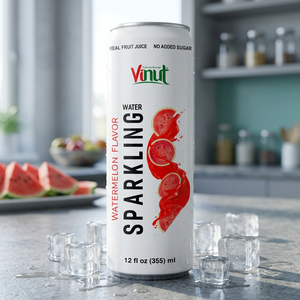 Jugo de sandía enlatado de 355 ml, bajo en grasas, sabor a sandía, bebida vietnamita, venta al por mayor, proveedor de exportación OEM ODM - Product Image 3