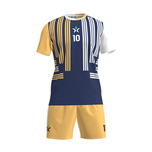 Ensemble de <span class=keywords><strong>football</strong></span> personnalisable haut de gamme, motif rayé noir, rouge et blanc sophistiqué, léger, respirant, prêt pour les matchs - Product Image 3