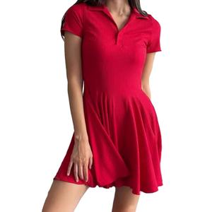 Vestidos Camiseros de Mujer, Diseño Personalizado OEM, Nueva Colección, Tejidos de Lujo Ligero, Cuello Solapa Simple, Color Sólido, Cintura Ajustada - Product Image 4