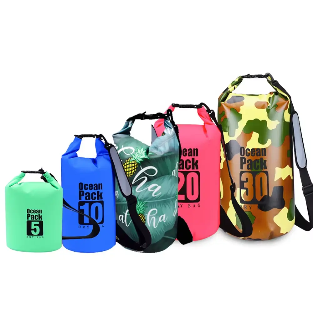 outdoor sport floating roll top polyester PVC ocean beach swimming 10L waterproof dry bag