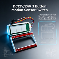 Interrupteur à capteur de mouvement radar 12V 60W pour miroir de salle de bain LED avec contrôle CCT, gradation et anti-buée