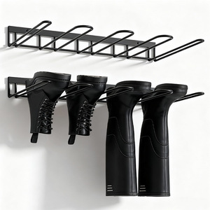 Metal <b>Wall</b> Mounted <b>Shoe</b> <b>Rack</b> For Boots Sneakers High Heels Space Saving Entrance Hall Storage <b>Rack</b> - Product Image 3