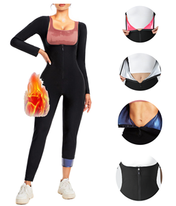 Traje de Sauna para mujer, mono de cuerpo de sudor, entrenadores de cintura para mujer, trajes de sudor de entrenamiento de grasa del vientre - Product Image 3