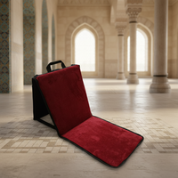 Chaise de méditation en gros personnalisable, tapis de prière pliable portable avec dossier pour le Ramadan et l'Aïd, pour musulmans orientaux