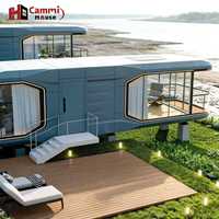 Cammi House Maison Capsule Intelligente Multifonctionnelle Préfabriquée en Acier Conteneurisé, avec Salon, Salle de Sport, Chambre, Salle de Bain