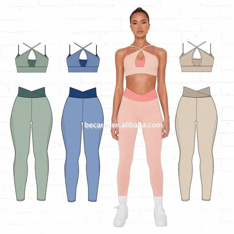 Ladies Women High Quality Athletic Active Wear Fitness Clothes Gym Wear Workout Clothing Yoga Set Sportswear For Women
