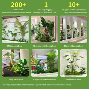 Plantes tropicales vertes artificielles, fleurs artificielles, aménagement paysager pour entrée, décoration de fenêtre intérieure, décorations d'<span class=keywords><strong>escalier</strong></span> - Product Image 2
