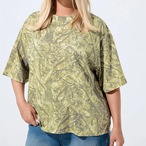 เสื้อยืดผู้หญิงผ้าฝ้ายคุณภาพสูง ดีไซน์ทันสมัย ผลิตในปากีสถาน ไซส์พลัส เสื้อผ้าฤดูร้อน สไตล์ลำลอง เสื้อยืดโอเวอร์ไซส์ - Product Image 6