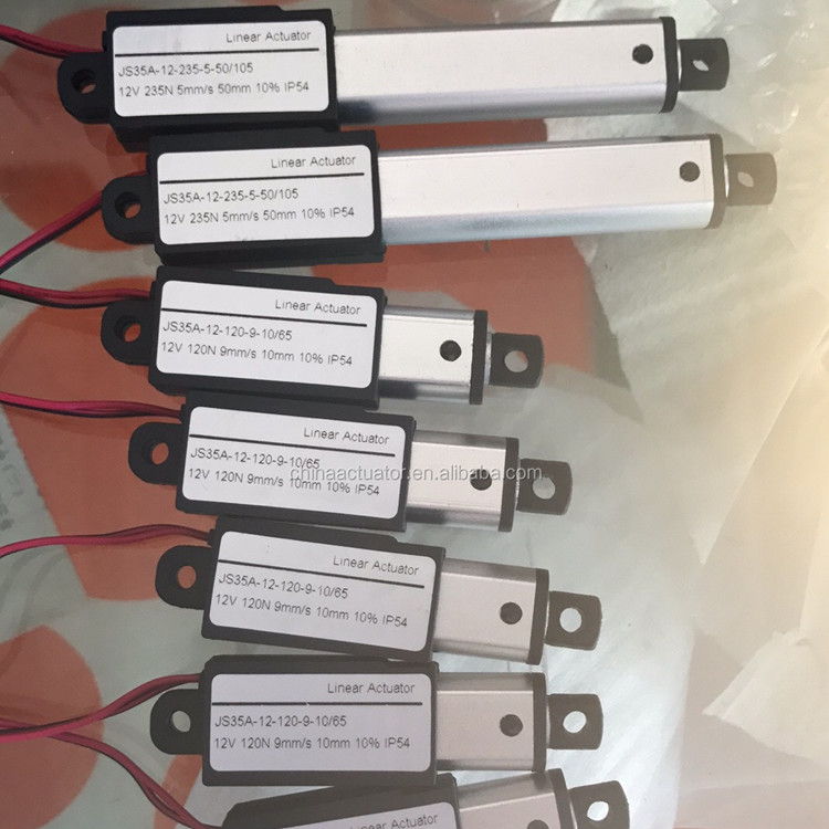 Mini Attuatore Lineare 150N DC12V – Corsa 10 Mm, Protezioni Multiple, IPX4, In Alluminio E ABS, Per Uso Medico E Industriale